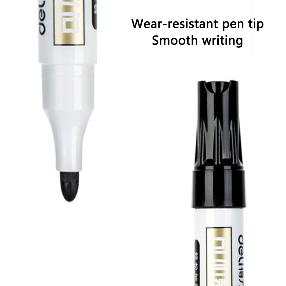 DELI S507 10Pcs Whiteboard Markers Dry Wipe White Board Pens for School Office Home - Black DELI S507 10Pcs Whiteboard Markers Dry Wipe White Board Pens for School Office Home - Black